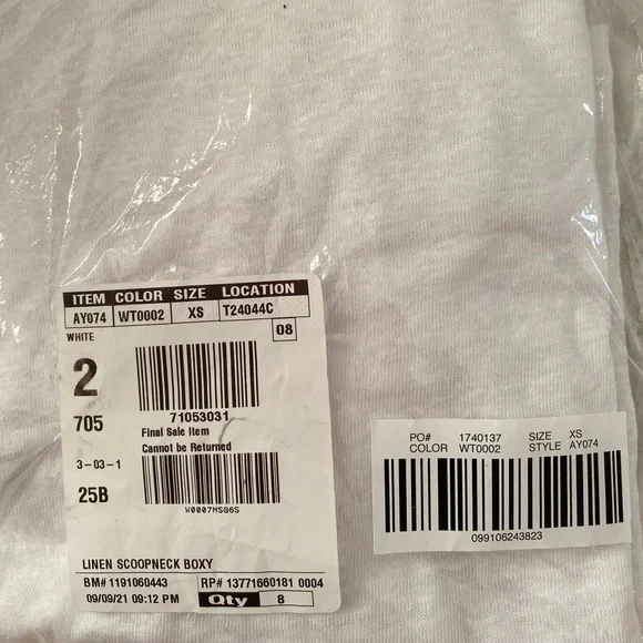 J Crew Relaxed Linen Scoopneck T-Shirt - Picture 4 of 5